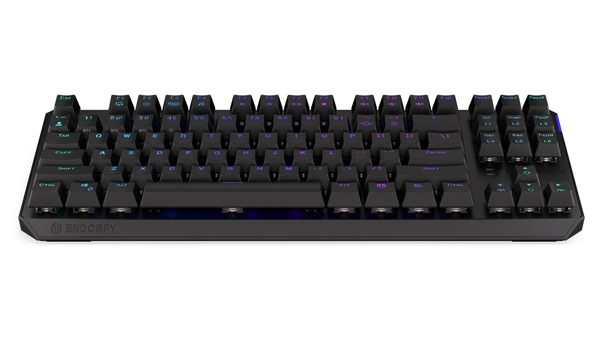 Endorfy Thock TKL belaidė mechaninė klaviatūra su RGB (US, Kailh Box Juodas Switch)