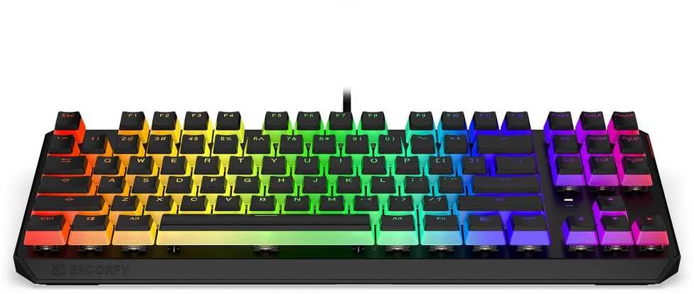 Endorfy Thock TKL belaidė mechaninė klaviatūra su RGB Pudding Edtion (US, Kailh Raudona Switch)