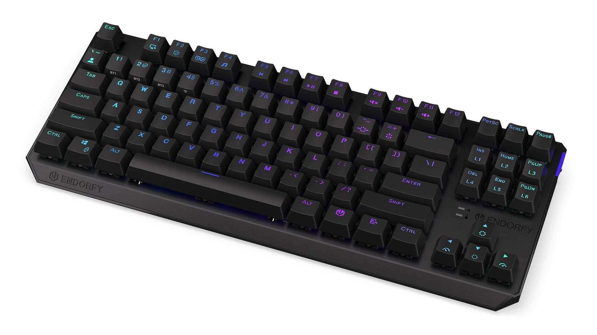 Endorfy Thock TKL belaidė mechaninė klaviatūra su RGB (US, Kailh Raudona Switch)