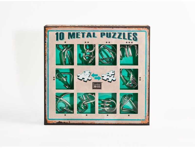 G3 Eureka Bvba Eureka! 10 Metal Puzzles - Žalias Set