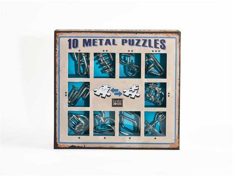 G3 Eureka Bvba Eureka! 10 Metal Puzzles - Mėlyna Set