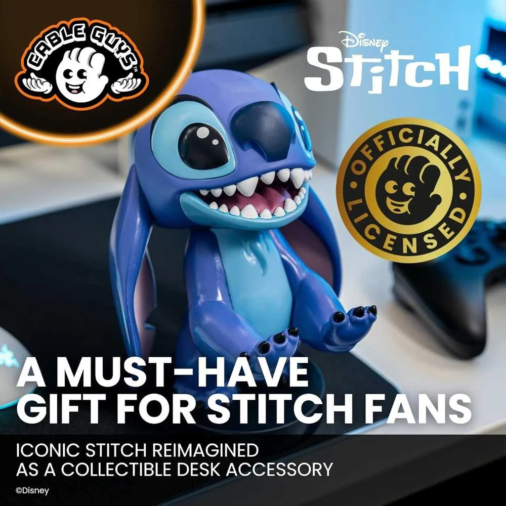 Išskirtiniai žaidimų žaislai „Disney Stitch Smiley Cable Guy“