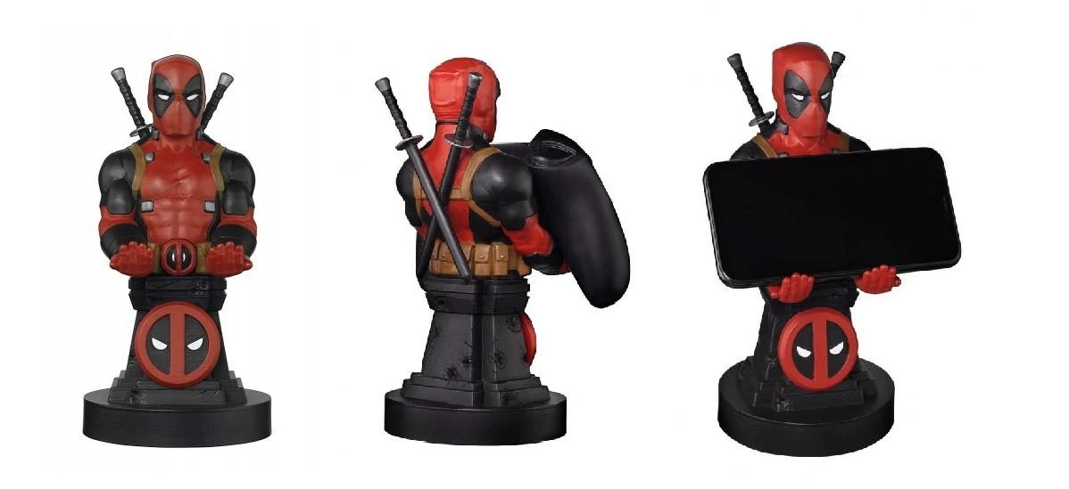 Exquisite Gaming Cable Guys: Marvel - Deadpool, Telefono arba Valdiklio laikiklis. Komplekte USB kabelis