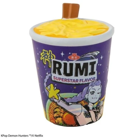 Fame Bros „K-Pop Demon Hunters“ minkštas žaislas – „Rumi Superstar Flavor Noodles“