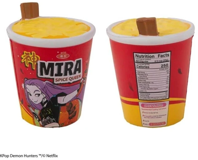Fame Bros „K-Pop Demon Hunters“ minkštas žaislas – „Mira Spice Queen Noodles“