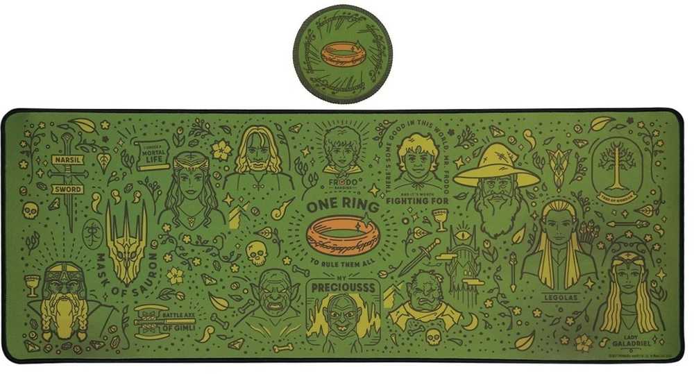 Fanattik Lord of the Rings Deskpad + Coaster Set
