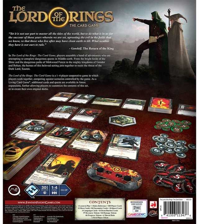 Fantasy Flight Games Fantastiniai skrydžio žaidimai Žiedų valdovas: kortų žaidimas – peržiūrėtas pagrindinis rinkinys
