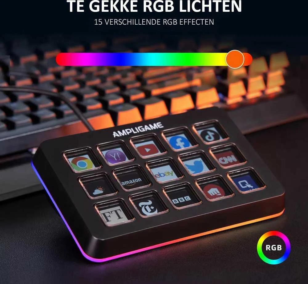 FIFINE AmpliGame D6 Stream Valdiklis | 15 keys