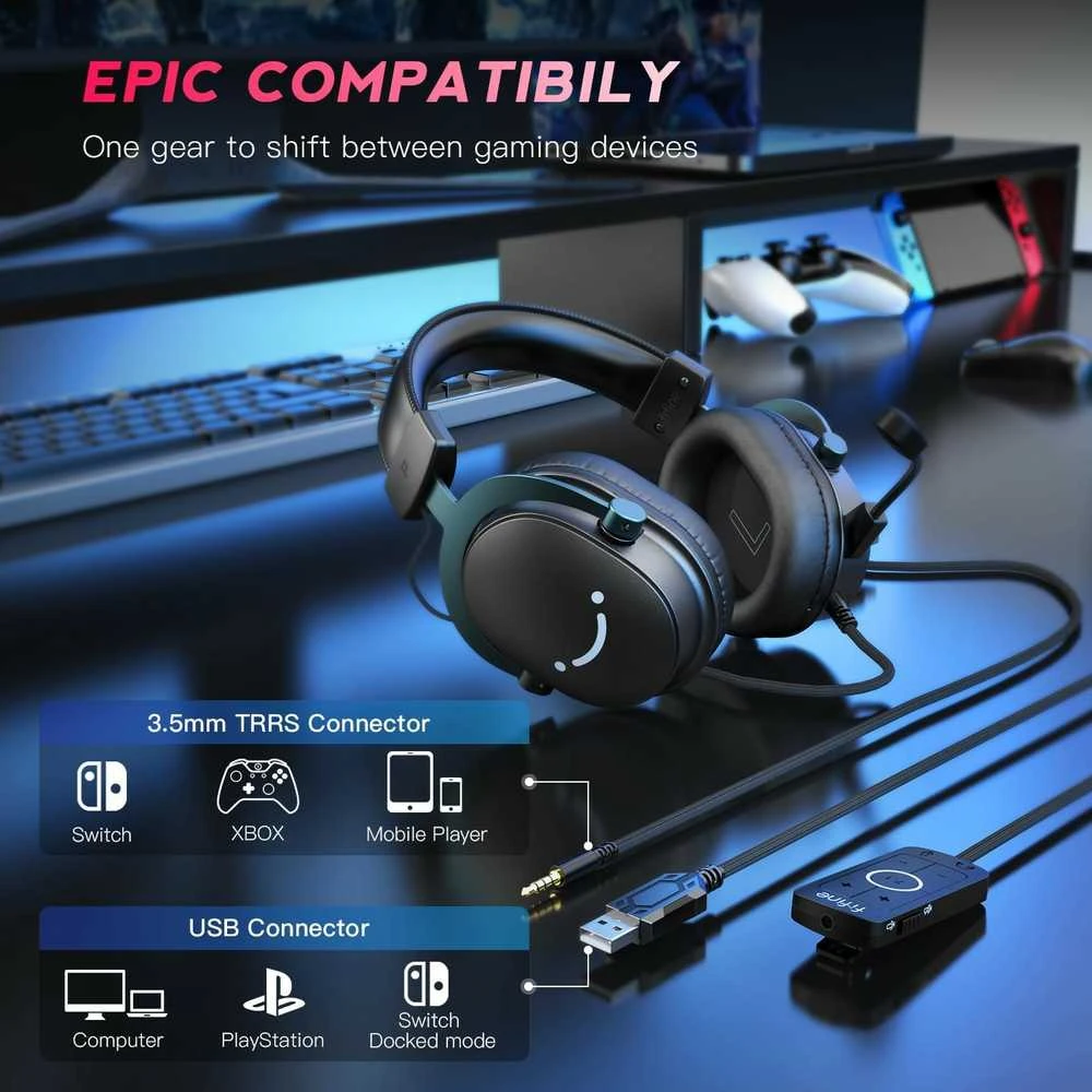 FIFINE AmpliGame H9 laidinės ausinės USB