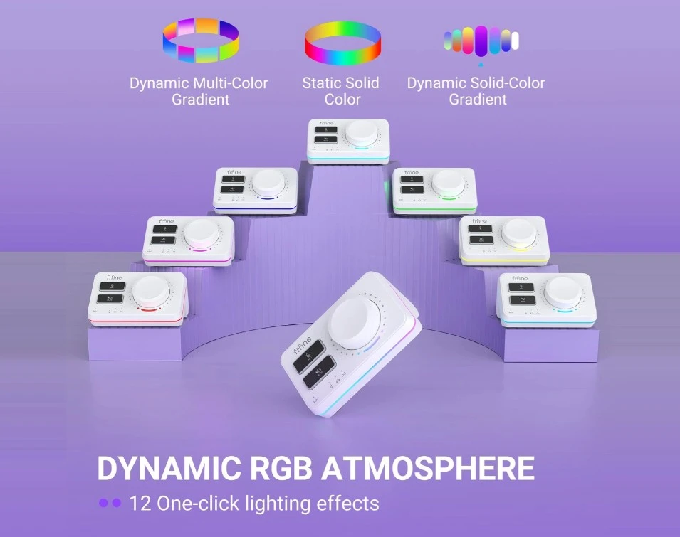 FIFINE AmpliGame SC9 Audio mikšerinis pultas | Juodas