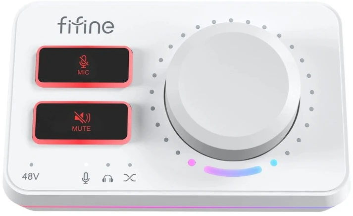 FIFINE AmpliGame SC9W Audio mikšerinis pultas | Baltas