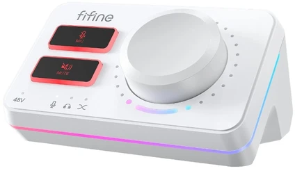 FIFINE AmpliGame SC9W Audio mikšerinis pultas | Baltas