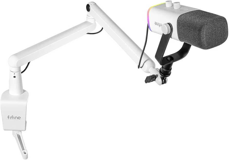 Laidinis mikrofonas su stovu ir RGB apšvietimu FIFINE AmpliGame TAM8W