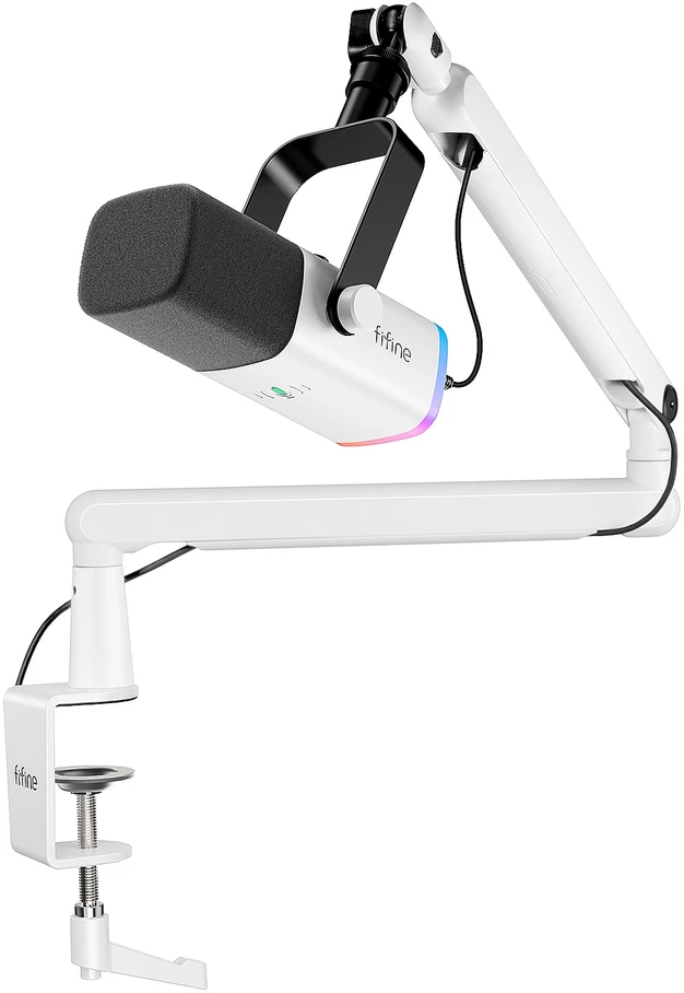 Laidinis mikrofonas su stovu ir RGB apšvietimu FIFINE AmpliGame TAM8W