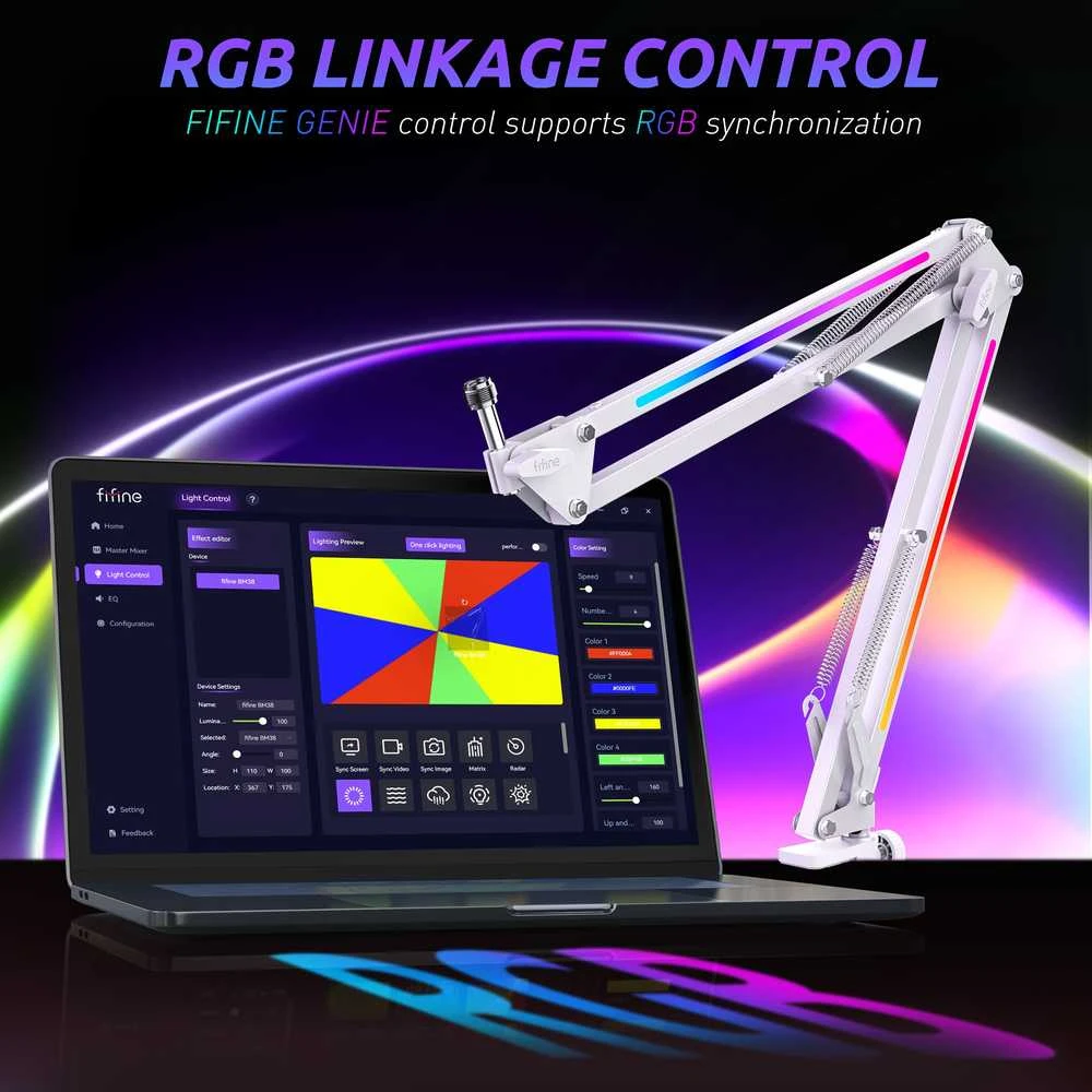 FIFINE BM38W RGB mikrofono laikiklis