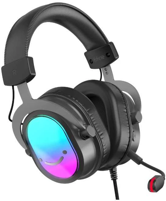 FIFINE H16 žaidimų ausinės su RGB apšvietimu