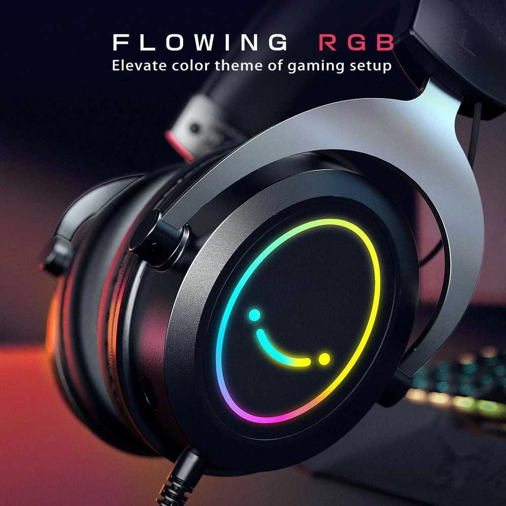 FIFINE H3 ausinės su RGB apšvietimu