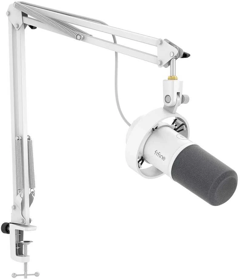 FIFINE K688CTW laidinis dinaminis mikrofonas su stovu | USB/XLR