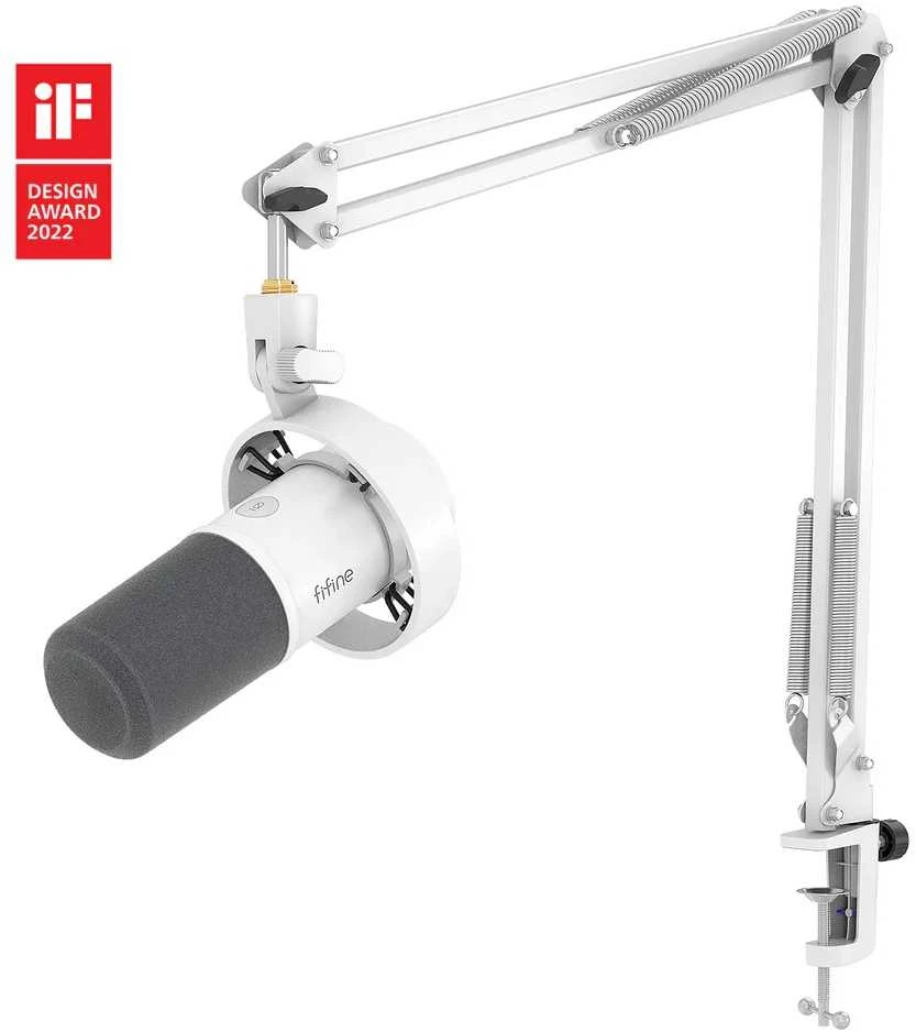FIFINE K688CTW laidinis dinaminis mikrofonas su stovu | USB/XLR