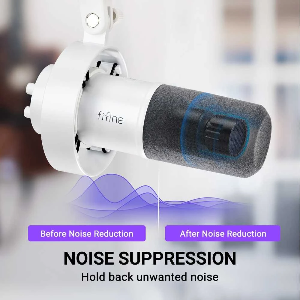 Mikrofonas dynamiczny Fifine K688W (balta)