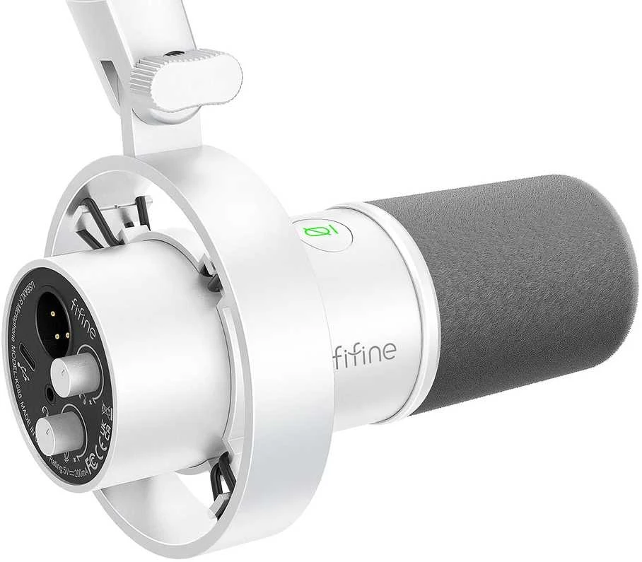 Mikrofonas dynamiczny Fifine T688W (baltas)