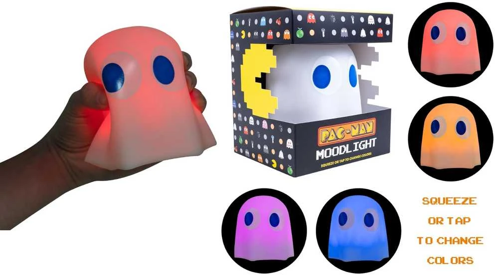 Fizz Creations Pac-Man spalvą keičianti silikoninė lempa - Ghost | 9,9 cm