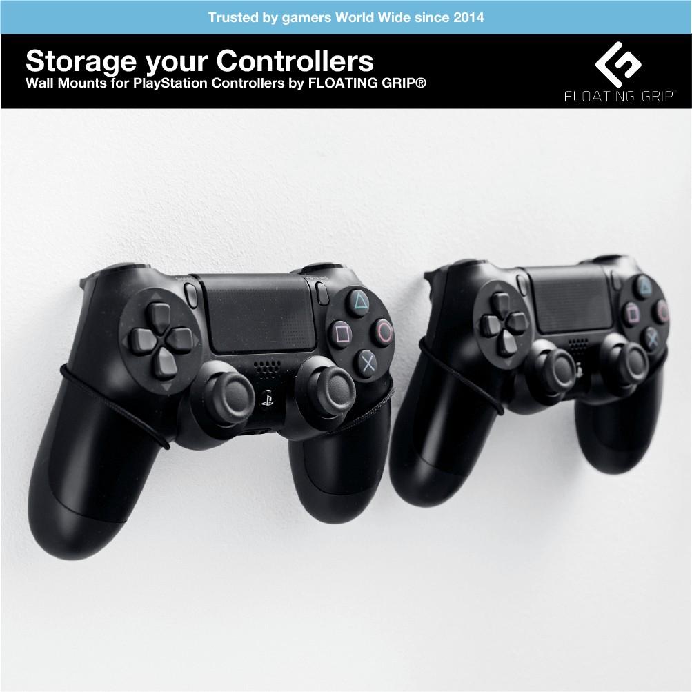 Nitho FLOATING GRIP PlayStation pultelių sieninis laikiklis, juodas