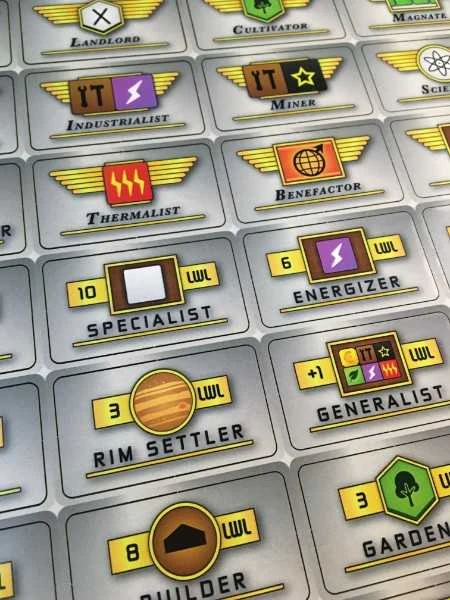 Fryxgames Terraforming Mars: Milestones & Awards