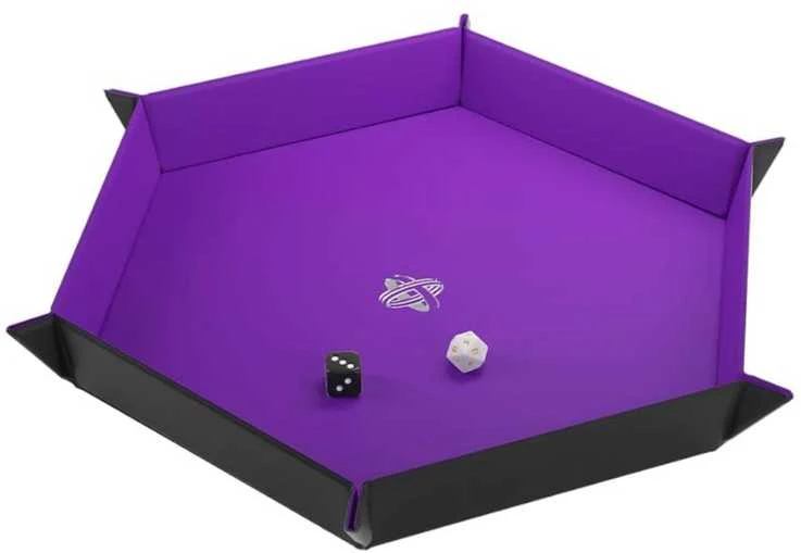 Gamegenic - Magnetic Dice Tray Hexagonal Juodas/Violetinė