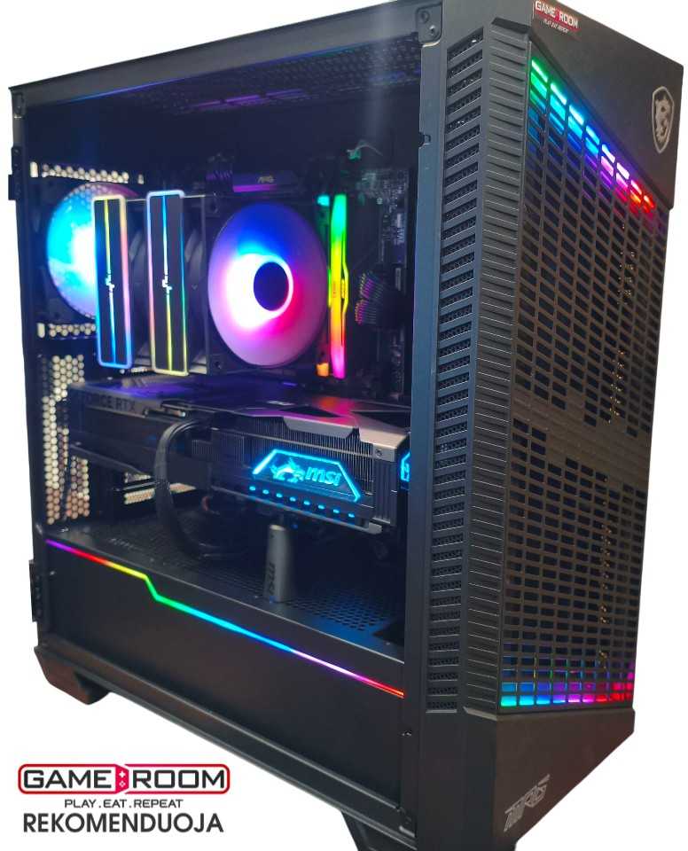 GameRoom Stacionarus kompiuteris | RYZEN 7 9800X3D, DDR5 32GB 6000MHz, NVME M.2 SSD 2TB, RTX 5080