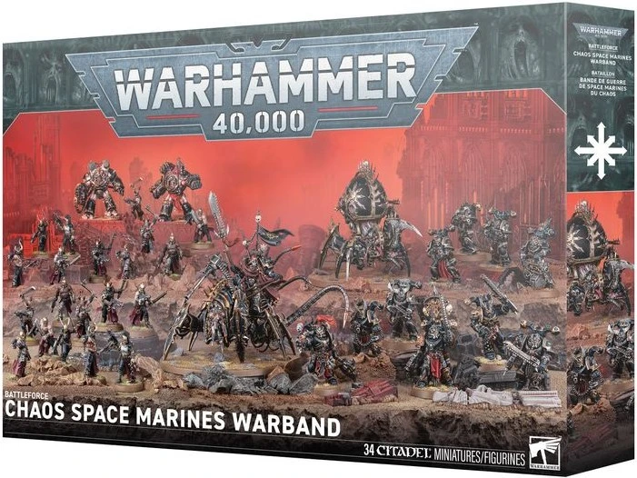 Games Workshop Warhammer 40,000 Chaos Space Marines Warband Battleforce miniatiūrų rinkinys