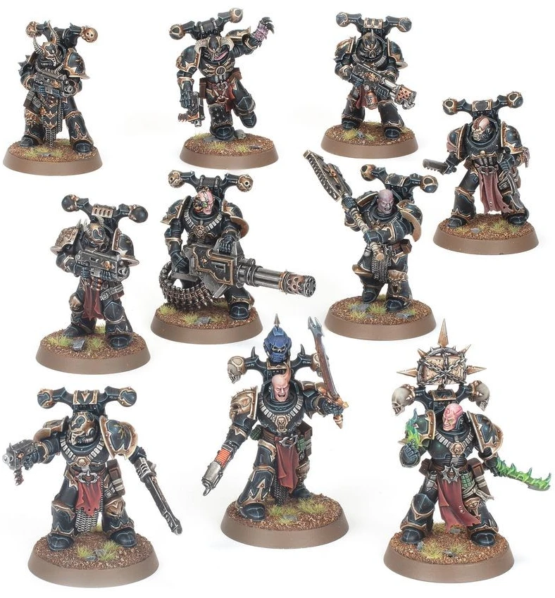 Games Workshop Warhammer 40,000 Chaos Space Marines Warband Battleforce miniatiūrų rinkinys