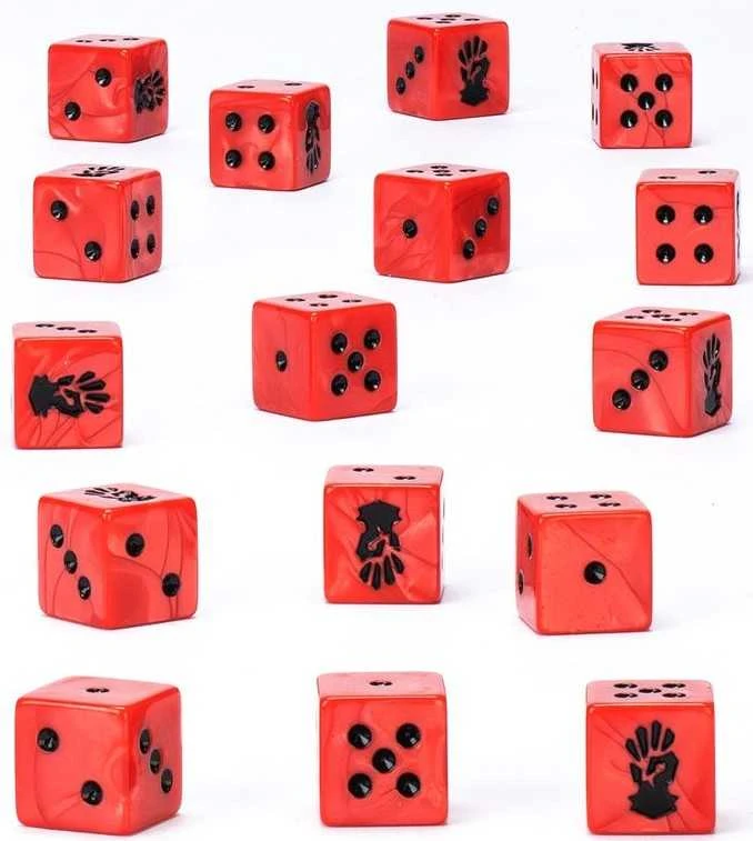 Games Workshop Warhammer 40,000 - Chaos Space Marines: Raudona Corsairs Dice