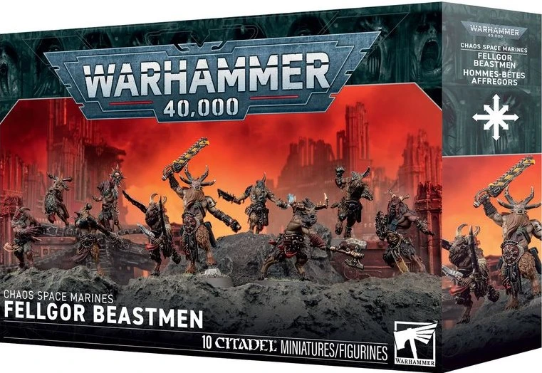 Games Workshop Warhammer 40,000 Chaos Space Marines Fellgor Beastmen miniatiūros (10 vnt.)
