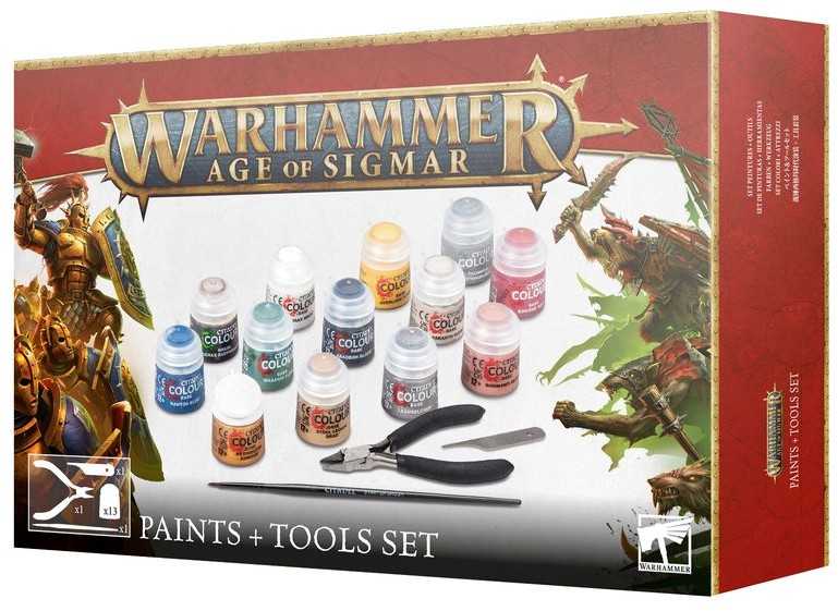 Games Workshop Warhammer Age of Sigmar: Paints + Tools Set
