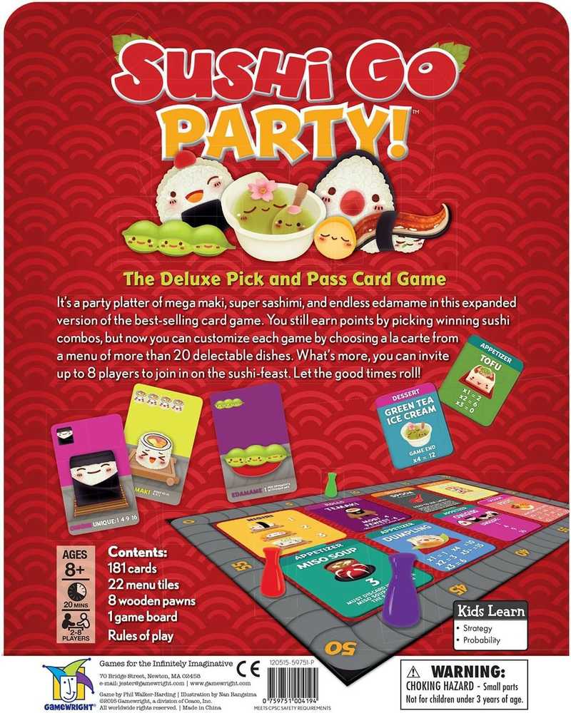 Gamewright Sushi Go Party!