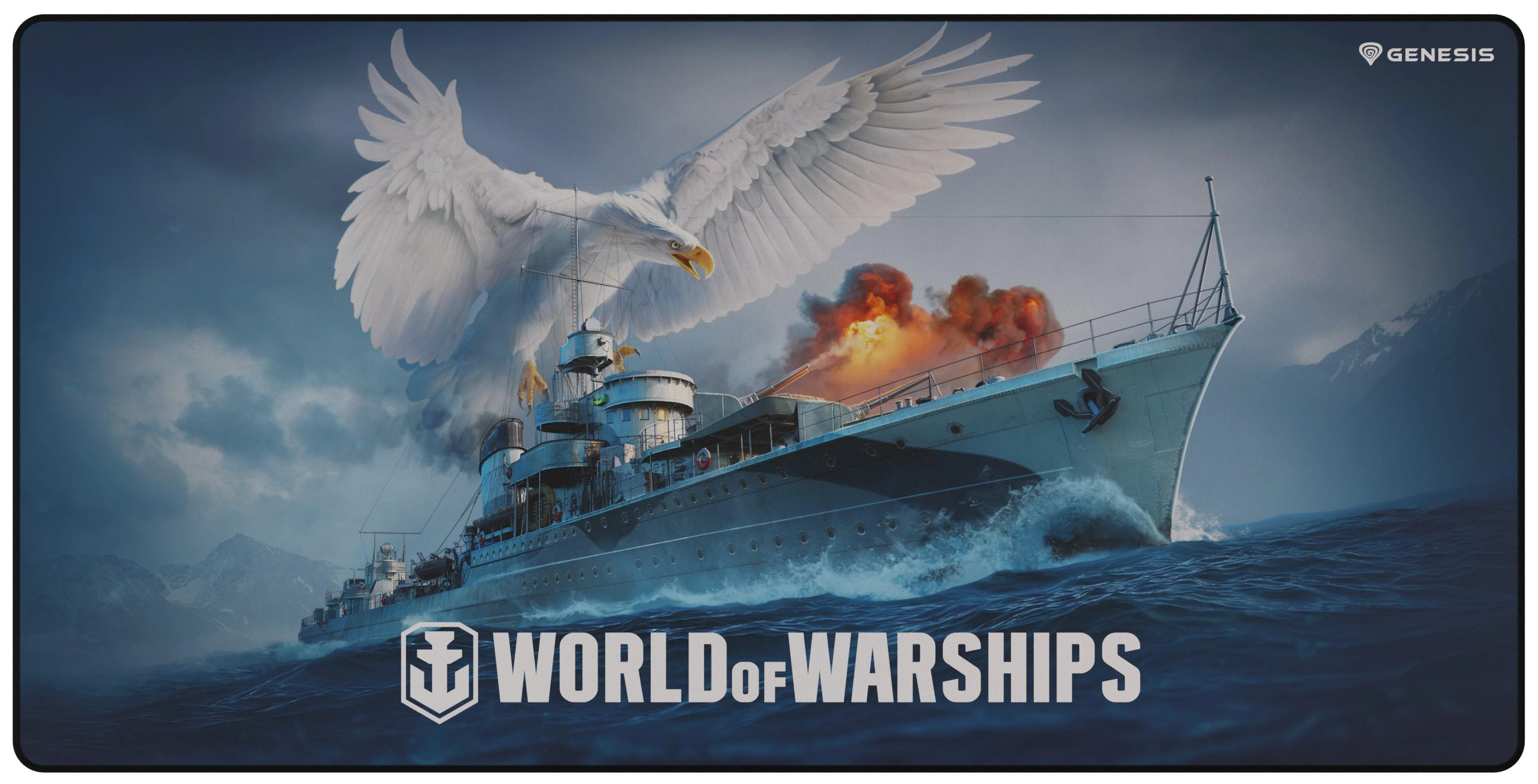 NATEC GENESIS pelės kilimėlis Carbon 500 Maxi World of Warships 900x450mm