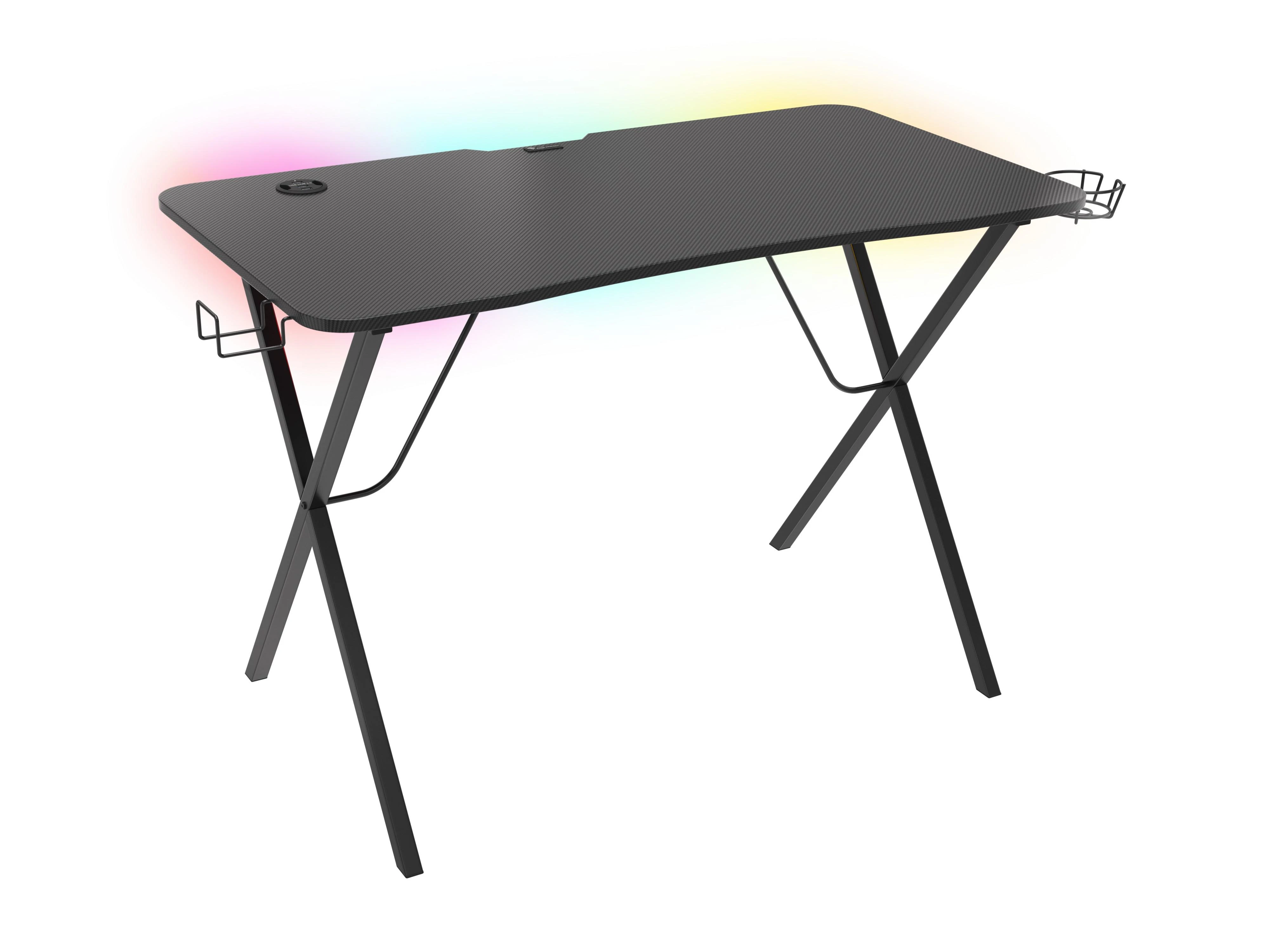 Žaidimų stalas Genesis Holm 200 RGB Gaming Desk, su pašvietimu
