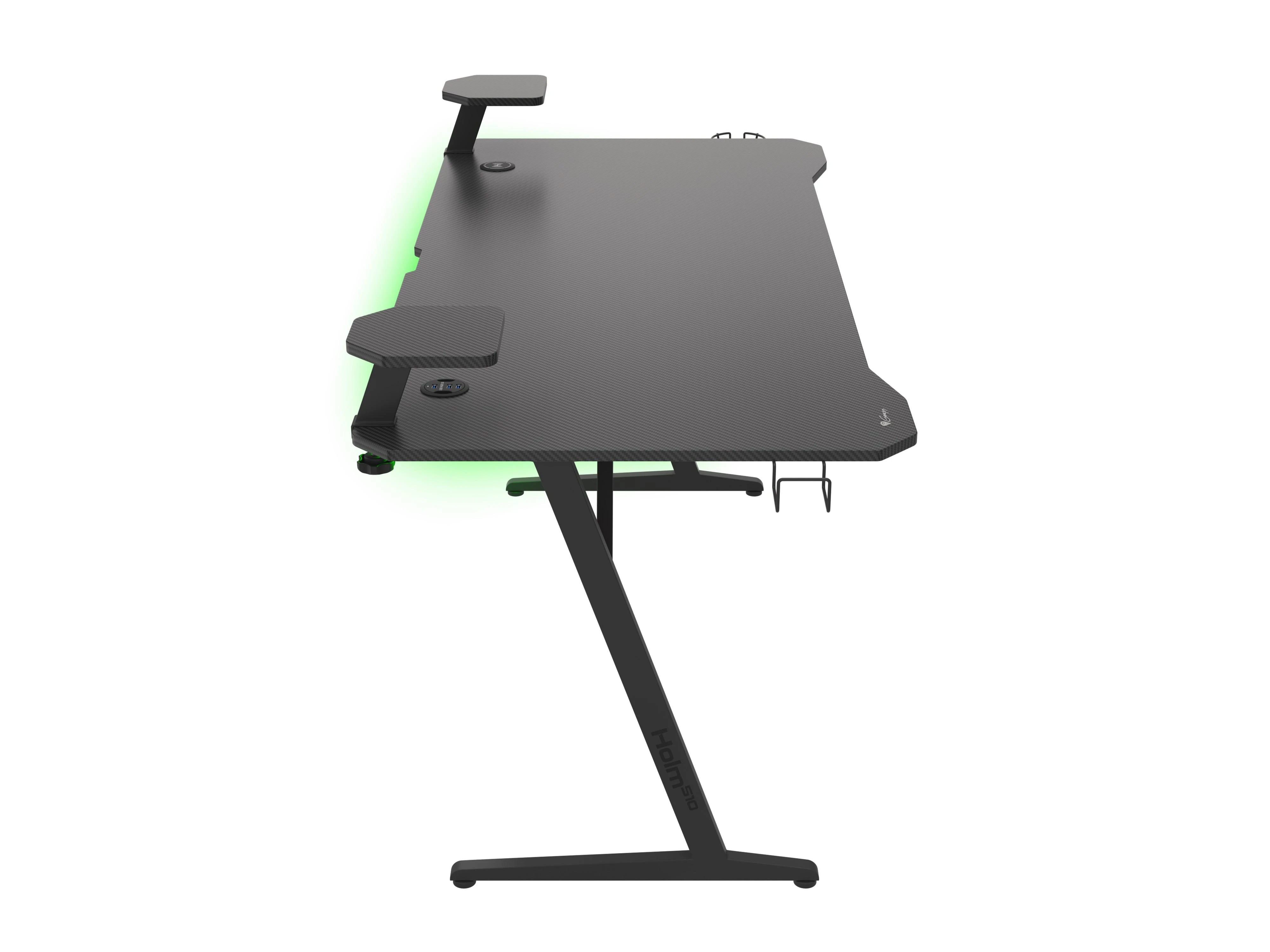 Žaidimų stalas Genesis Holm 510 RGB Gaming Desk, su pašvietimu