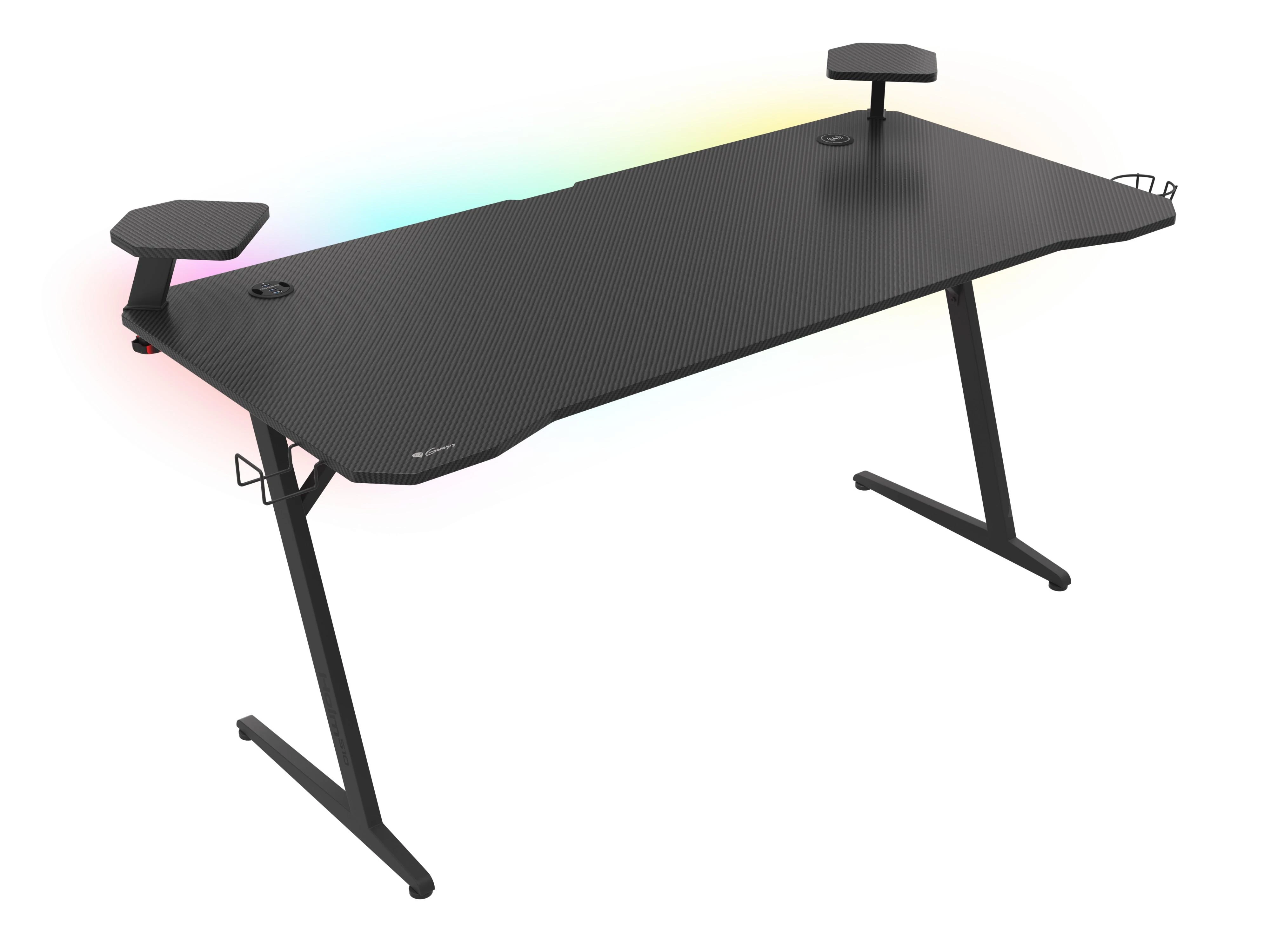 Žaidimų stalas Genesis Holm 510 RGB Gaming Desk, su pašvietimu