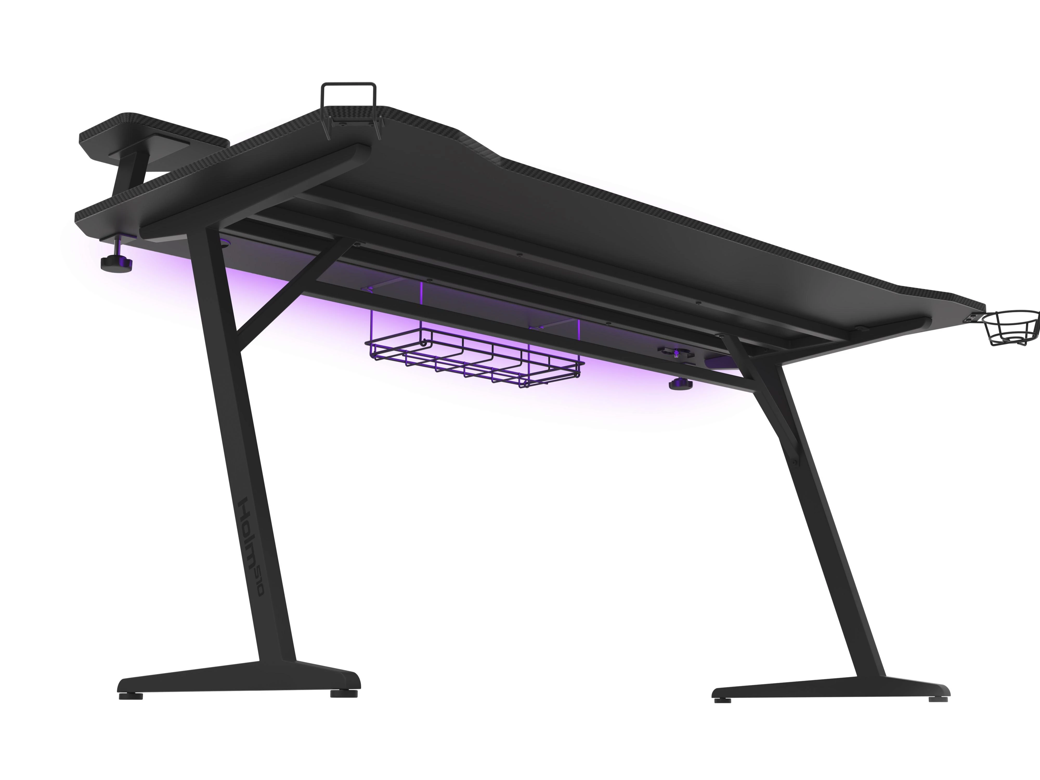 Žaidimų stalas Genesis Holm 510 RGB Gaming Desk, su pašvietimu