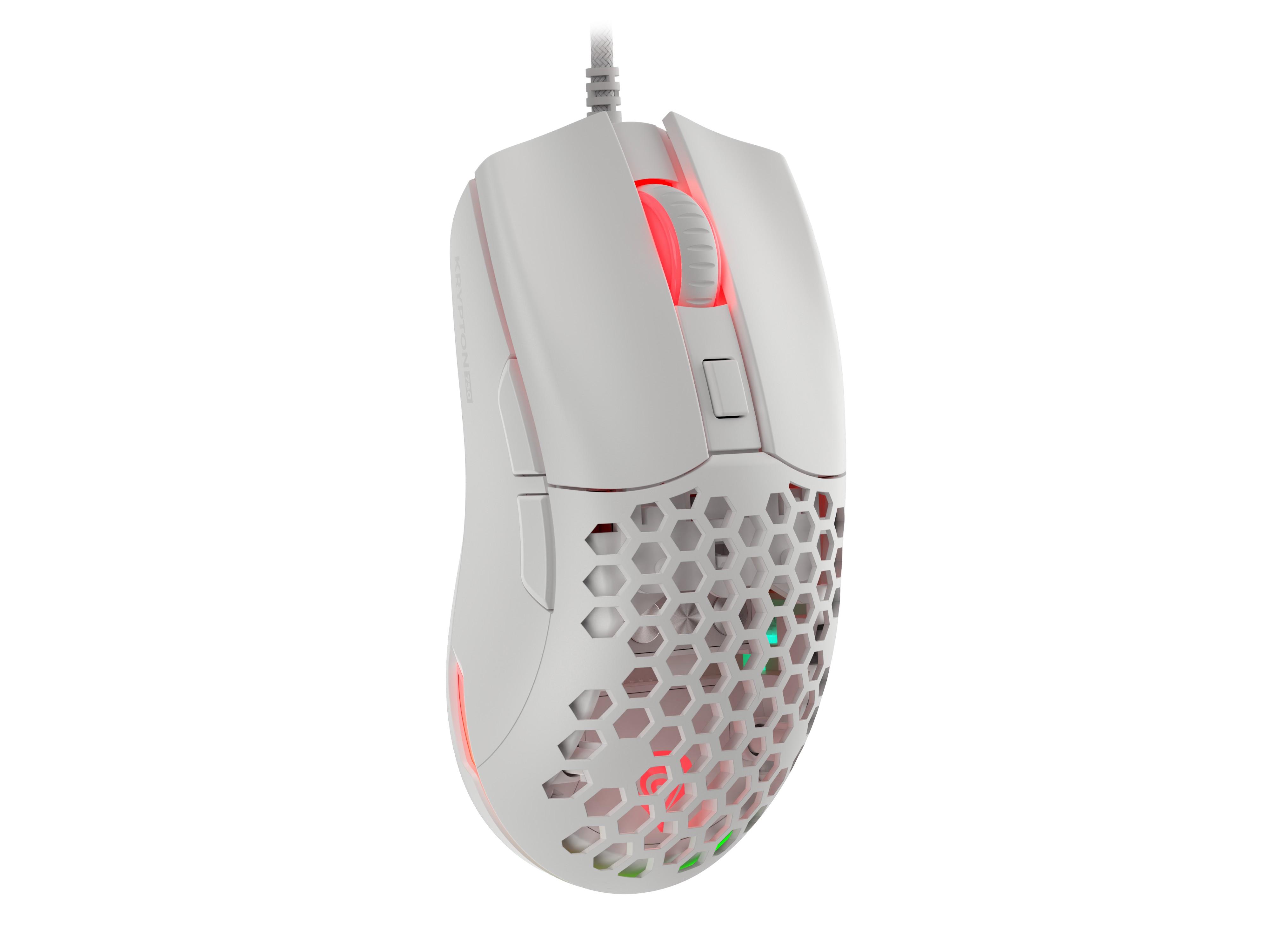 Genesis | Ultralight Pelė žaidimams | Krypton 750 | Pelė žaidimams | su laidu | Optinė | USB 2.0 | Baltas | Yes