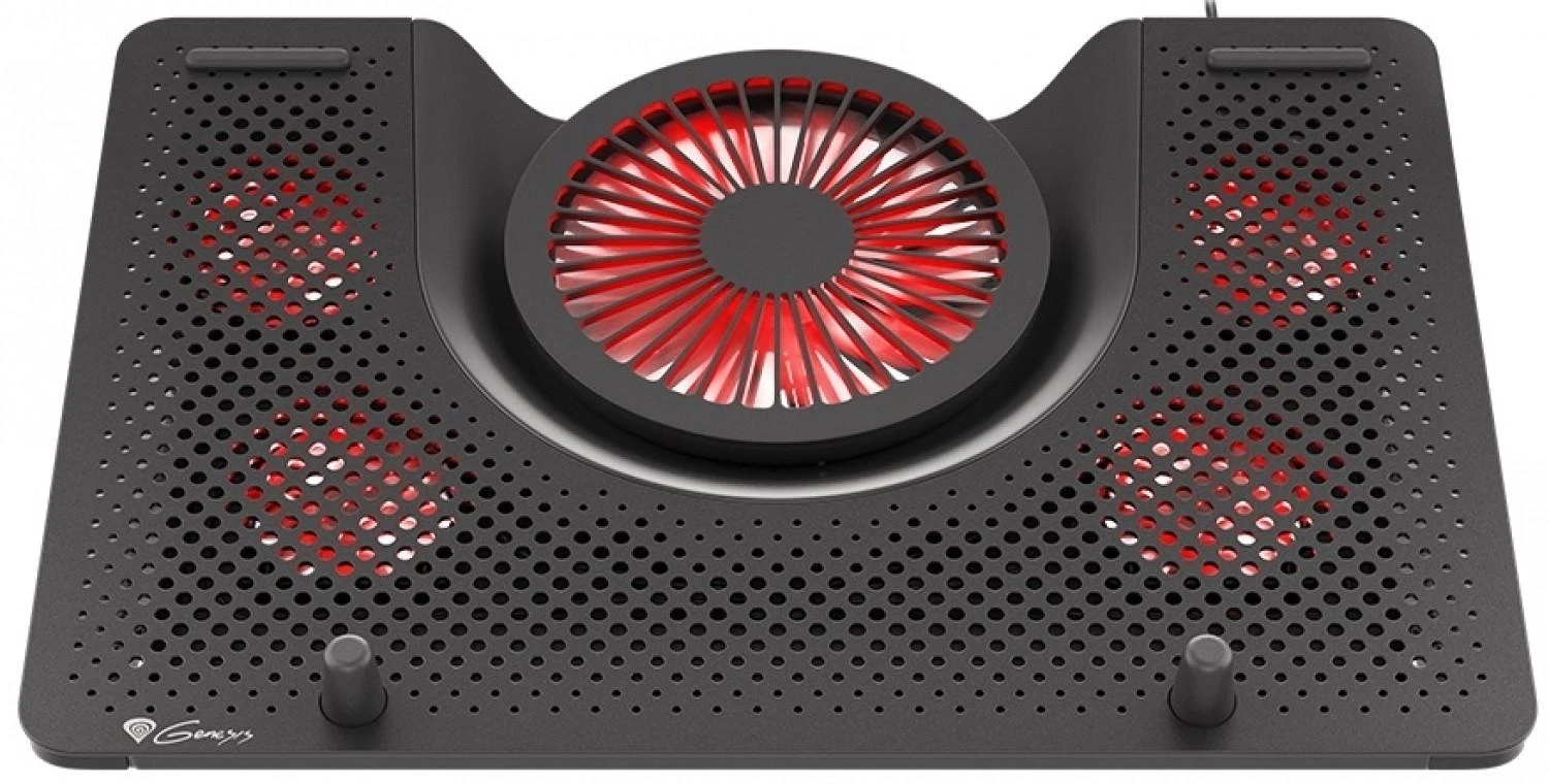 Genesis OXID 550 | nešiojamo kompiuterio aušinimo padas |  15.6-17.3 5 FANS, LED LIGHT, 1 USB | 400 x 280 x 55 mm |