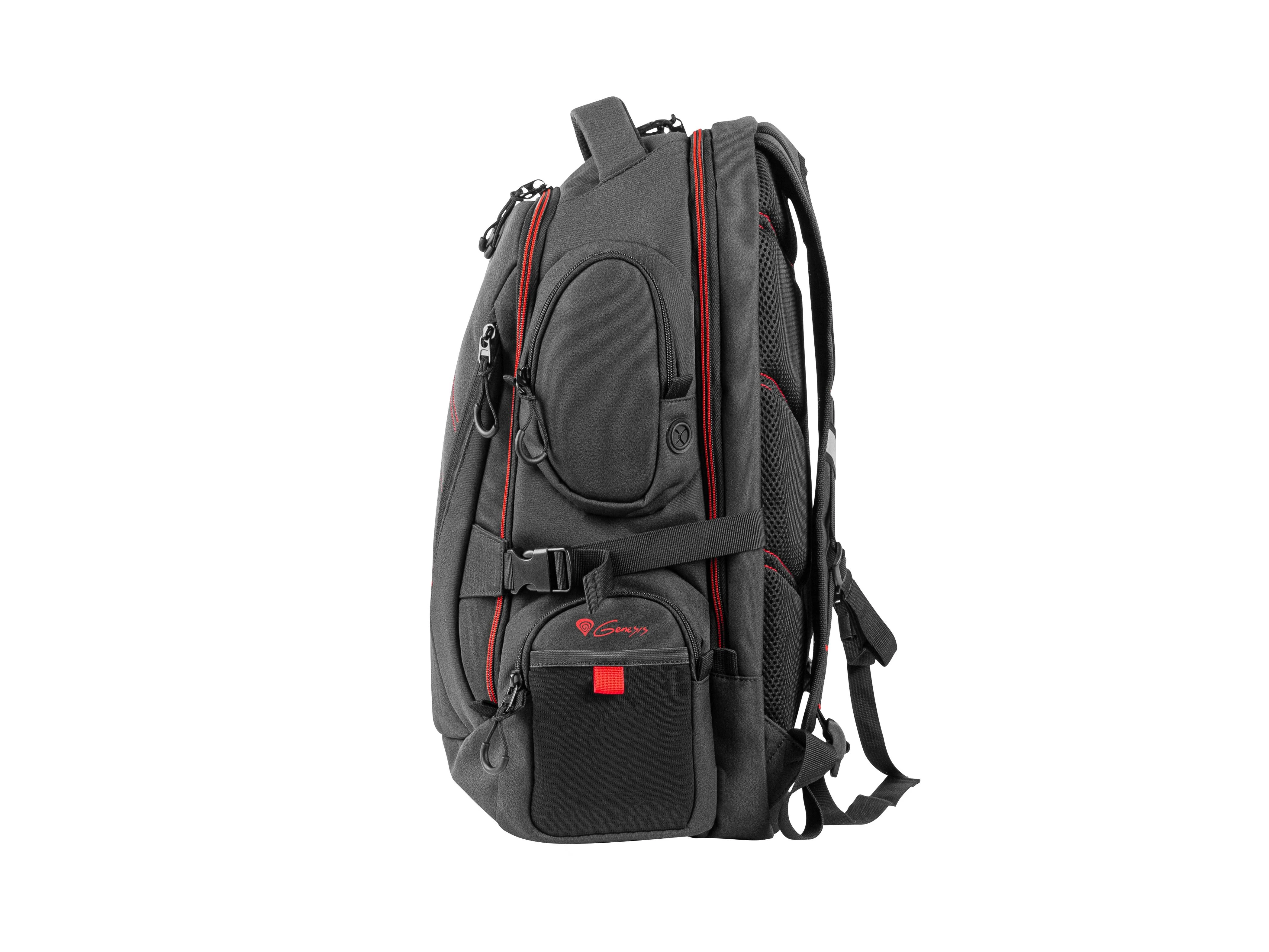 NATEC Genesis nešiojamojo kompiuterio kuprinė Pallad 550 juodas 15,6"/17,3"