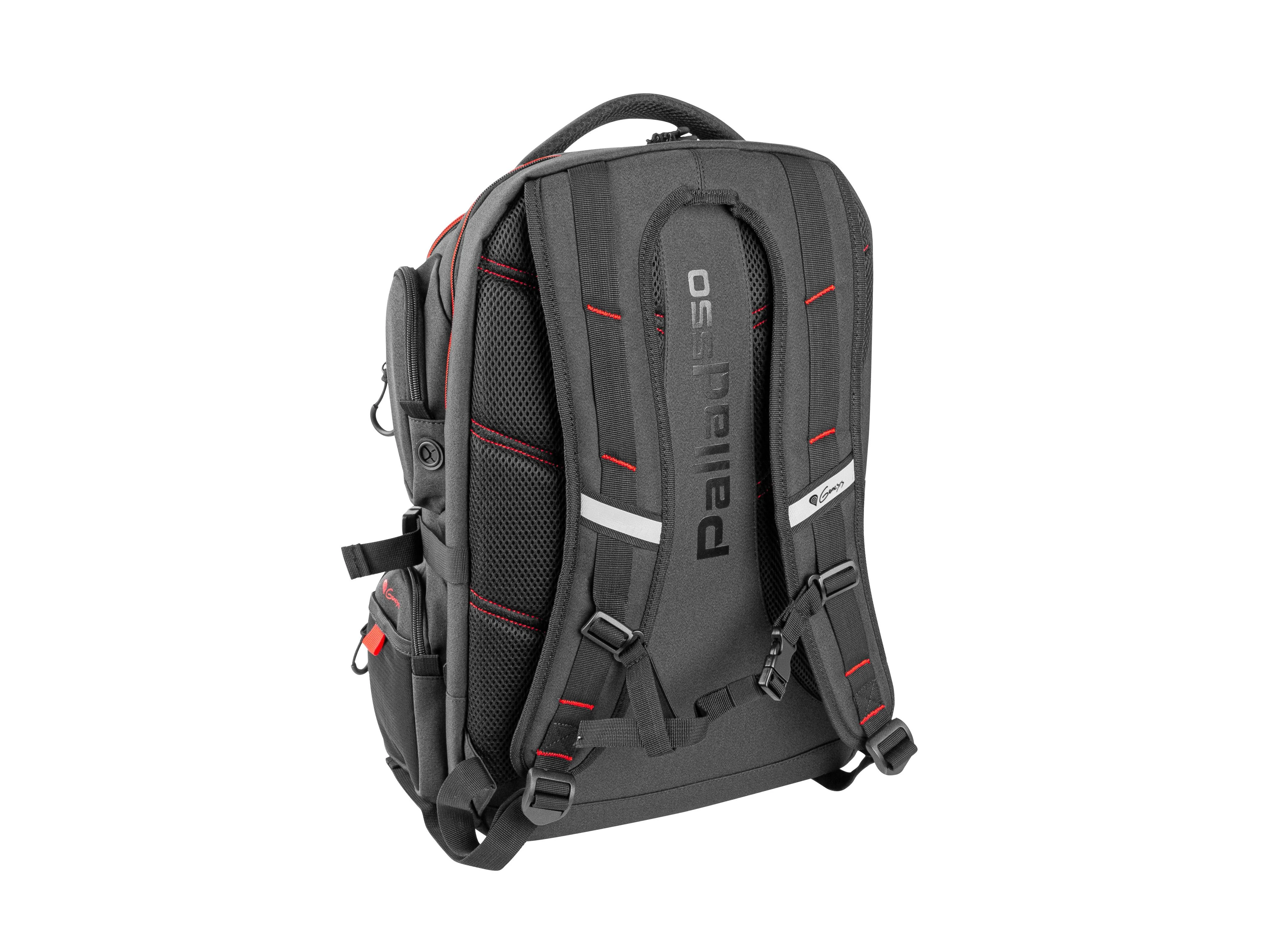 NATEC Genesis nešiojamojo kompiuterio kuprinė Pallad 550 juodas 15,6"/17,3"