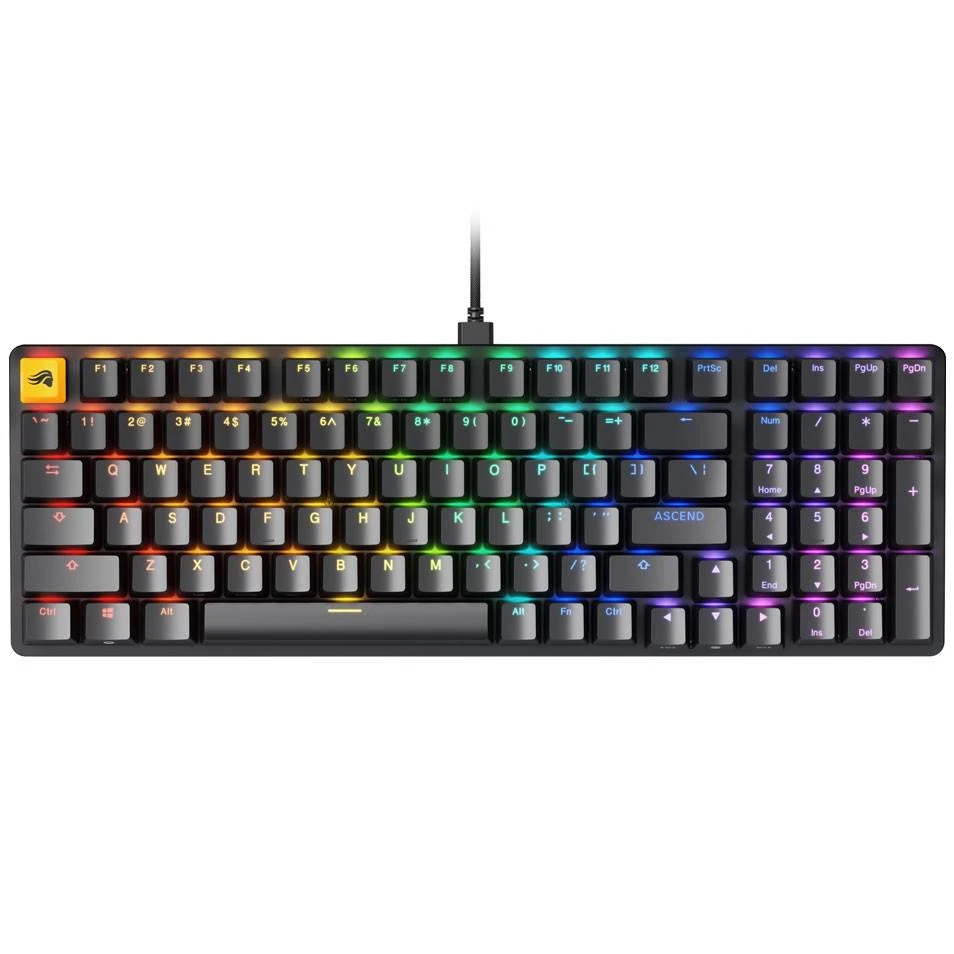 Glorious PC Gaming Race GMMK 2 viso dydžio klaviatūra | Hot-swap, Fox Switches, US, juoda