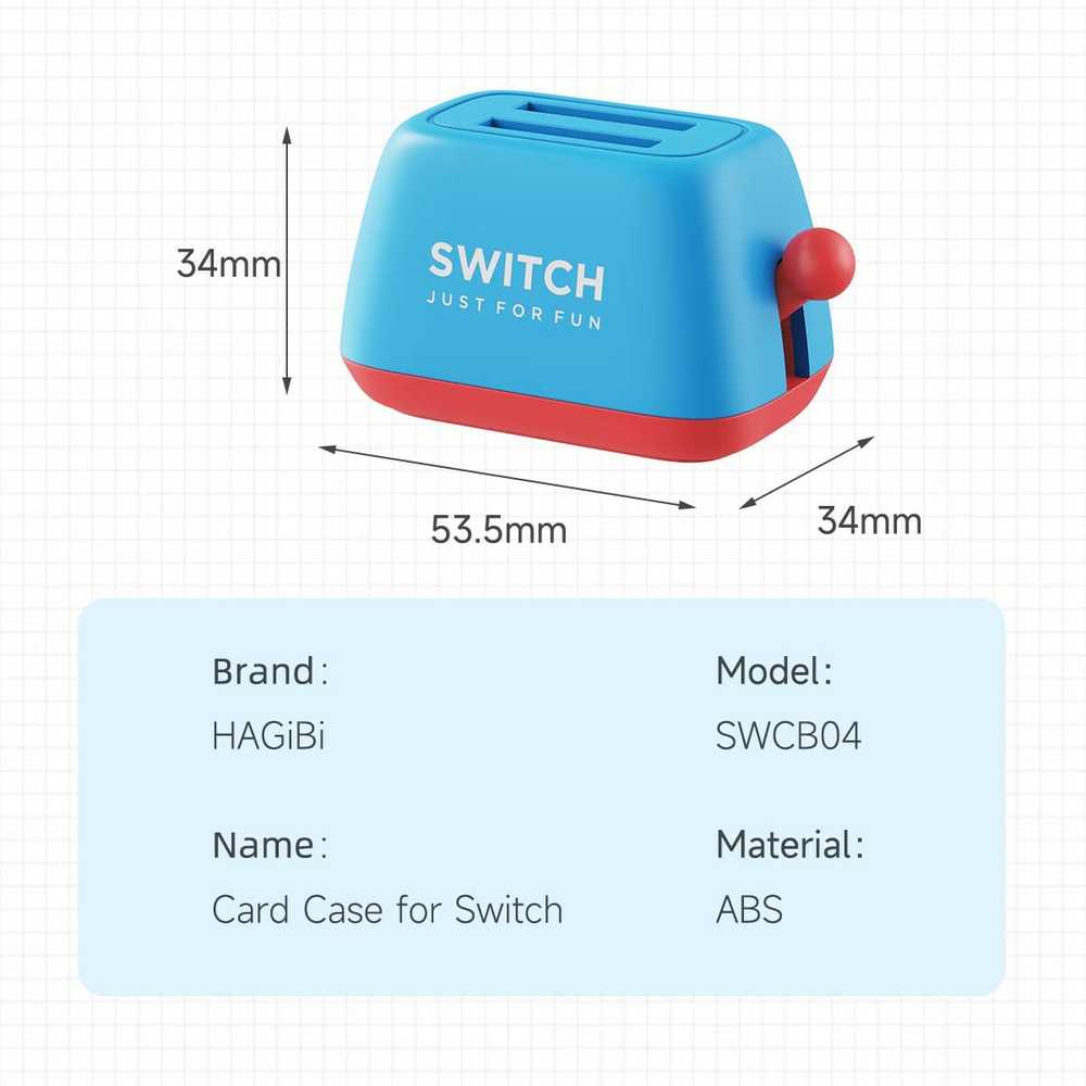 Hagibis Nintendo Switch žaidimų kortelių laikiklis "Toaster" (mėlynas)