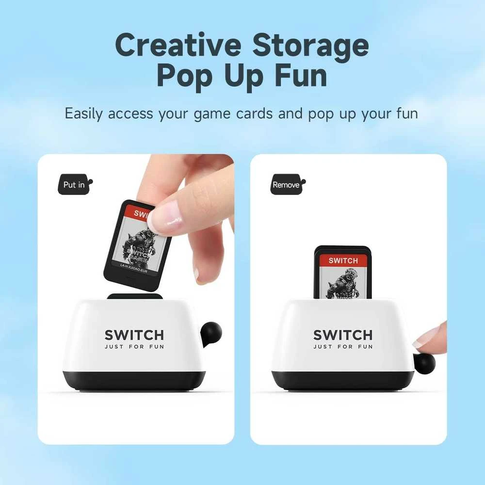 Hagibis Nintendo Switch žaidimų kortelių laikiklis "Toaster" (baltas)