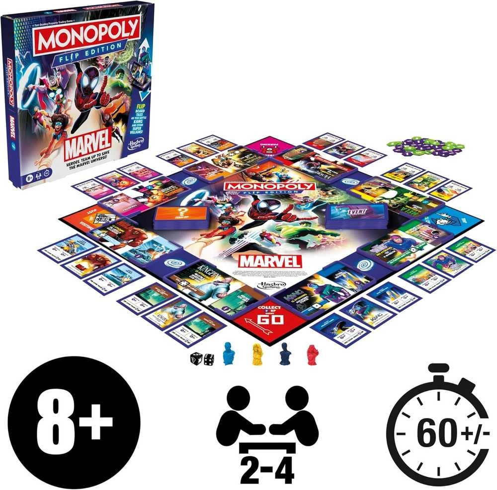 Hasbro Monopoly: Flip Edition – Marvel
