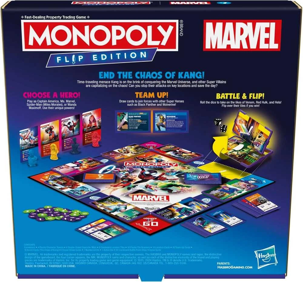 Hasbro Monopoly: Flip Edition – Marvel